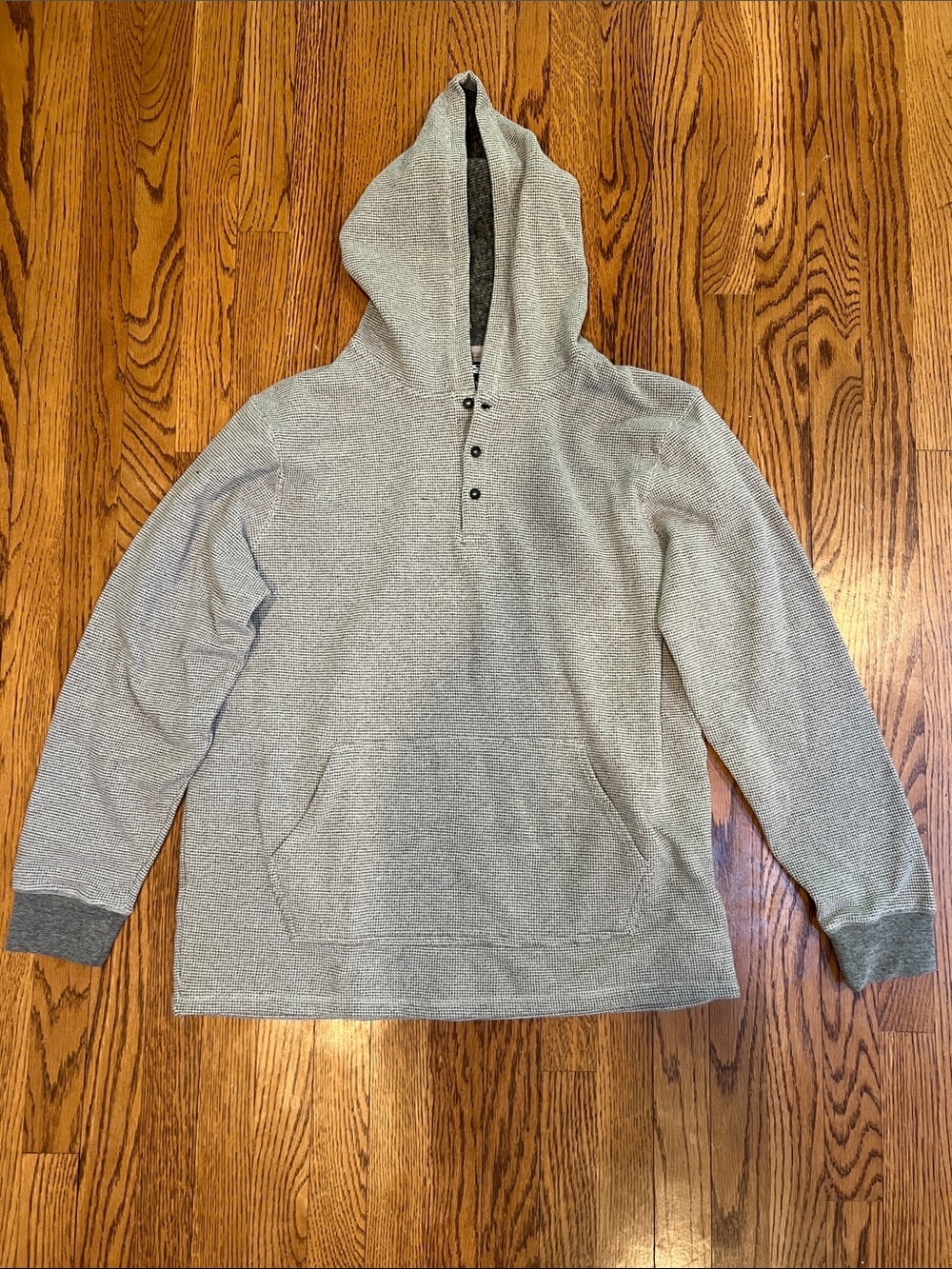 O'Neill Gray Hooded Henley Pullover